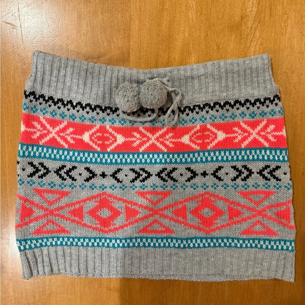 Energie Aztec Knit Mini Skirt Boho Tribal Sweater Skirt Size Small